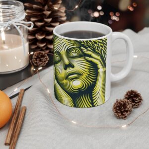 Greenyellow  Artistic Face Mug      free P&P